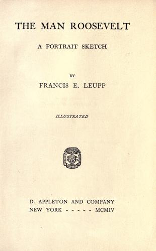 Cover for The man Roosevelt