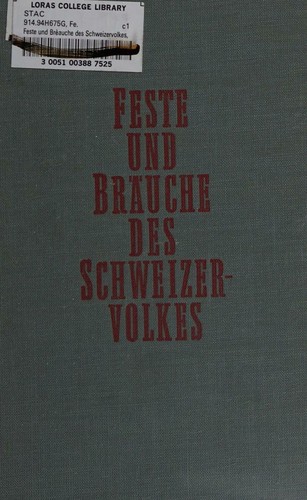 Cover for Feste Und brauche Des Schweizervolkes