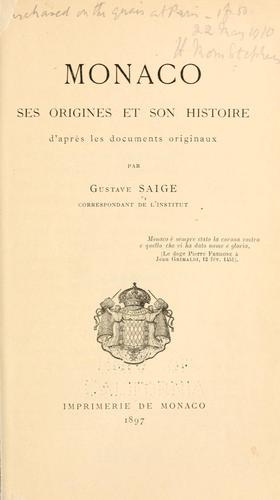 Cover for Monaco.