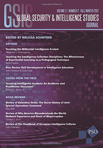 Cover for Global Security and Intelligence Studies