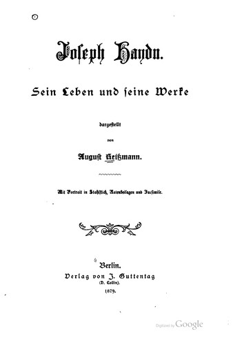 Cover for Joseph Haydn.