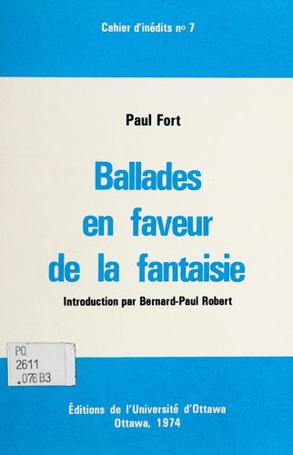 Cover for Ballades en faveur de la fantaisie