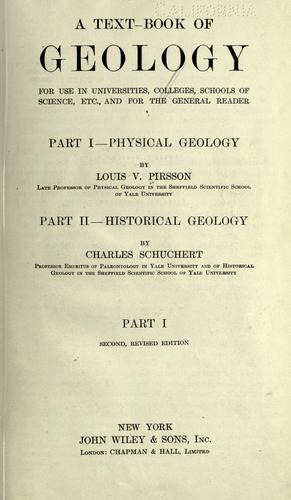 Cover for A text-book of geology for use in universities