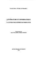 Cover for Littérature et informatique