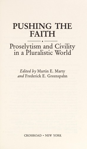 Cover for Pushing the faith