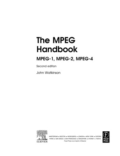 Cover for The MPEG handbook