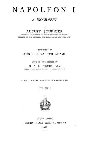 Cover for Napoleon I.