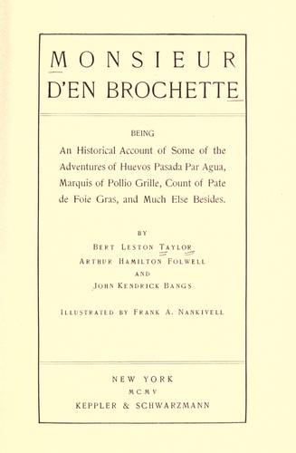 Cover for Monsieur d'En Brochette