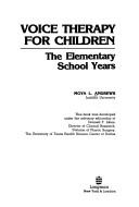Cover for Voice therapy for children