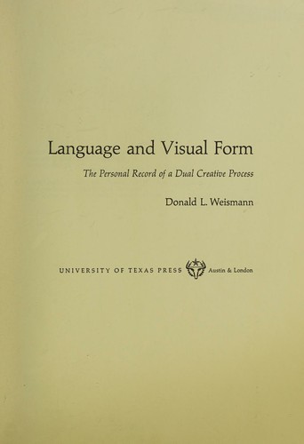 Cover for Language and visual form