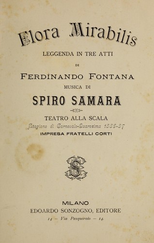Cover for Flora mirabilis