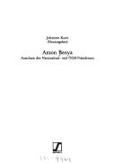 Cover for Anton Benya, Ansichten des Nationalrats- und ÖGB-Präsidenten