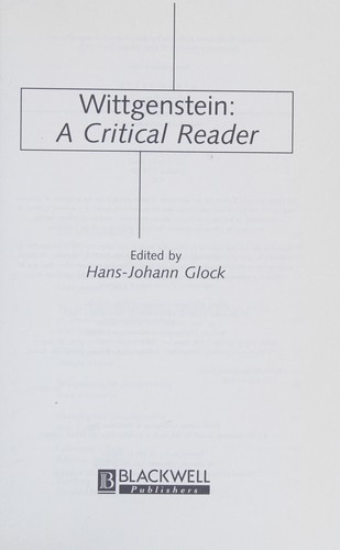 Cover for Wittgenstein