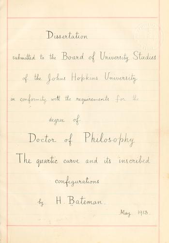 Cover for The quartic curve and its inscribed configurations ...