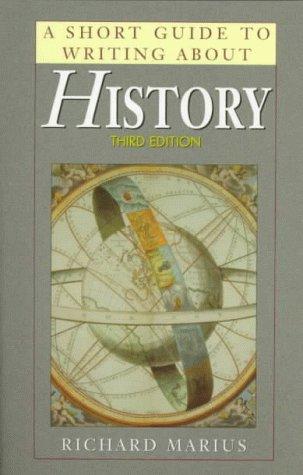 Cover for A short guide to writing about history