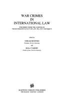 Cover for War crimes in international law
