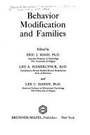 Cover for Behavior modification and families