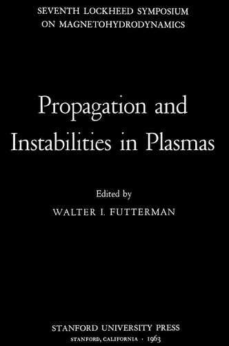 Cover for Propagation and instabilities in plasmas.
