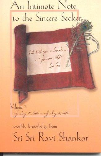 Cover for An Intimate Note to the Sincere Seeker, Volume 7