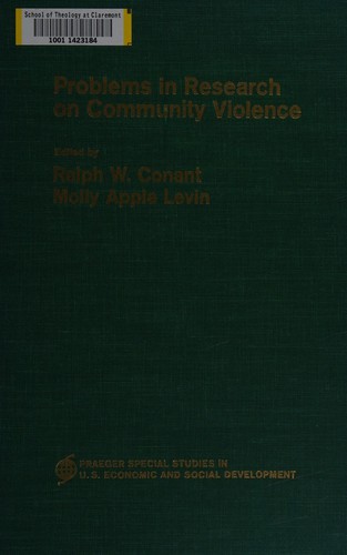 Cover for Problems in research on community violence