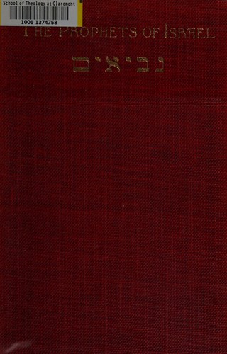 Cover for The prophets of Israel