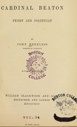 Cover for Cardinal Beaton