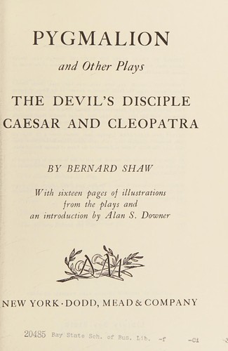 Cover for Pygmalion