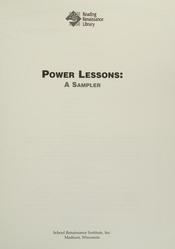 Cover for Power lessons