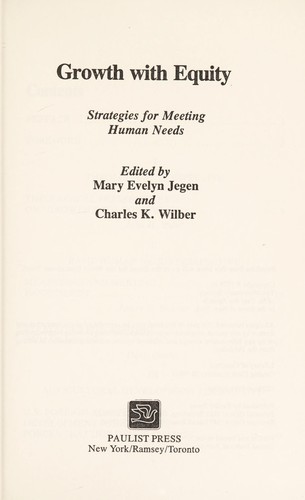 Cover for Growth with equity