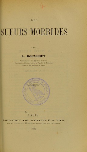 Cover for Des sueurs morbides