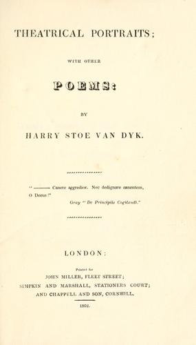Cover for Theatrical portraits