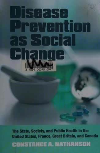 Cover for Disease prevention as social change
