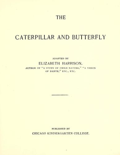 Cover for The caterpillar and butterfly