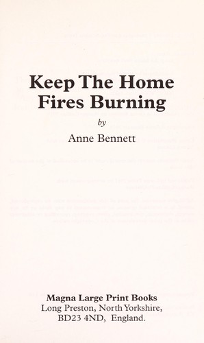 Cover for Keep the home fires burning