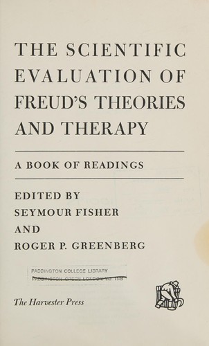 Cover for The Scientific evaluation of Freud's theories and therapy