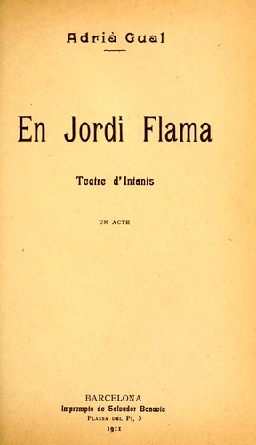 Cover for En Jordi Flama