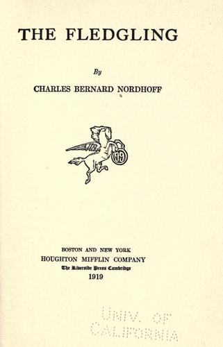 Cover for The fledgling