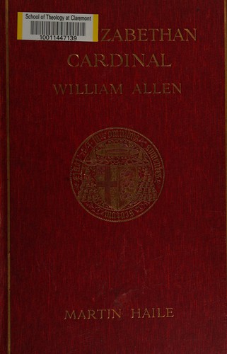 Cover for An Elizabethan cardinal, William Allen