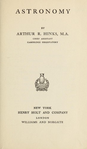 Cover for Astronomy