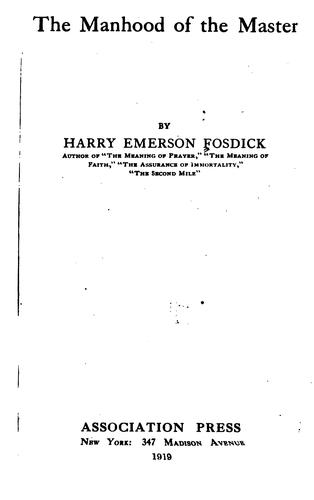 Cover for The manhood of the Master