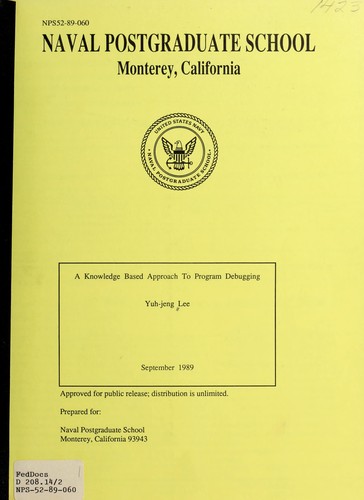 Cover for A knowledge based approach to program debugging