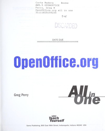 Cover for Openoffice.org all in one