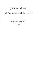 Cover for A schedule of benefits