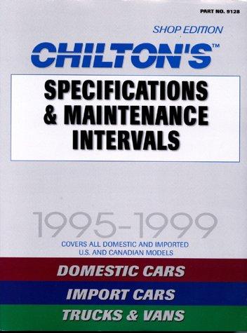 Cover for Chilton's specifications & maintenance intervals