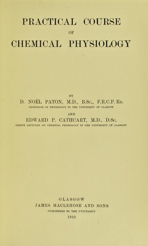 Cover for A practical course of chemical physiology