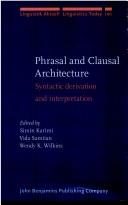 Cover for Phrasal and Clausal Architecture