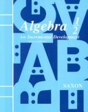 Cover for Algebra 1/2