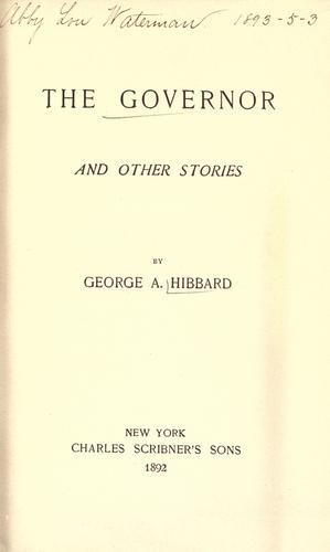 Cover for The governor