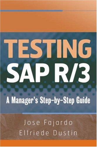 Cover for Testing SAP R/3
