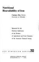Cover for Nutritional bioavailability of iron